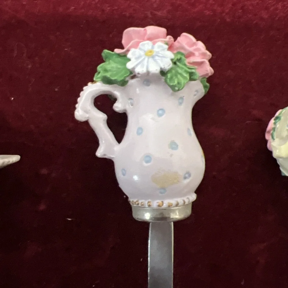 Vintage Avon Tea Time Memories Collector stainless steel, China Spoons - 3 Style